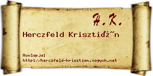 Herczfeld Krisztián névjegykártya